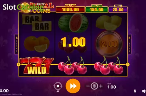 Скрин3. Royal Coins Hold and Win слот