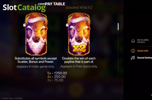 Скрин5. Buffalo Power Christmas слот