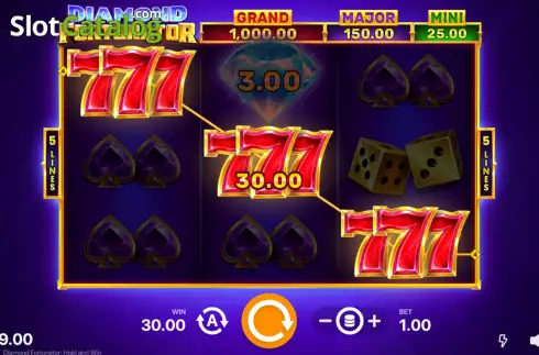 Скрин4. Diamond Fortunator Hold and Win слот
