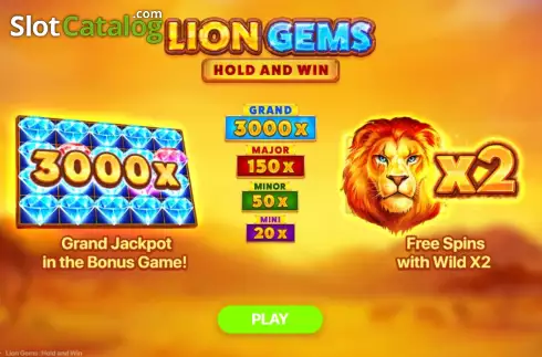 Скрин2. Lion Gems: Hold and Win слот