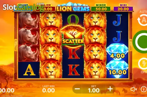 Скрин3. Lion Gems: Hold and Win слот