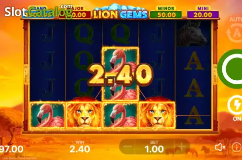 Скрин4. Lion Gems: Hold and Win слот