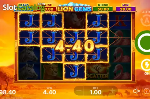 Скрин5. Lion Gems: Hold and Win слот