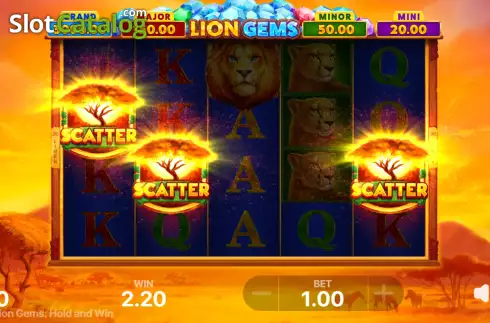 Скрин6. Lion Gems: Hold and Win слот