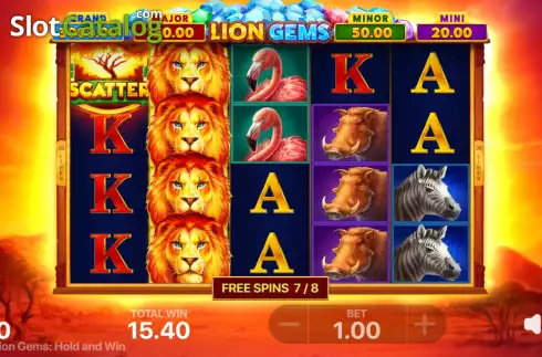 Скрин9. Lion Gems: Hold and Win слот
