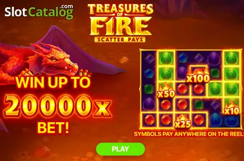 Скрин2. Treasures of Fire: Scatter Pays слот