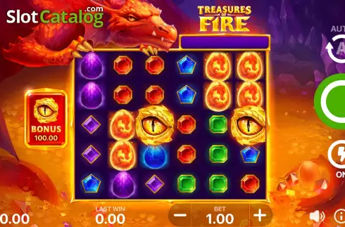 Скрин3. Treasures of Fire: Scatter Pays слот