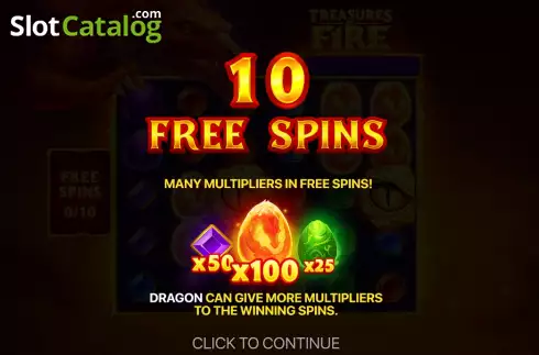 Скрин9. Treasures of Fire: Scatter Pays слот