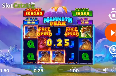 Скрин5. Mammoth Peak: Hold and Win слот