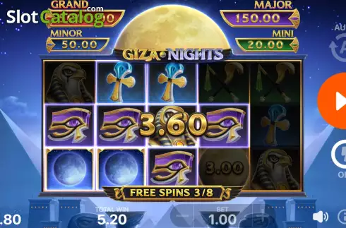 Скрин9. Giza Nights: Hold and Win слот