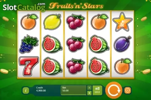 Скрин2. Fruits and Stars (Playson) слот