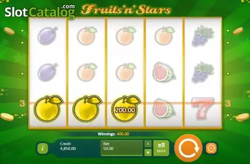 Скрин4. Fruits and Stars (Playson) слот