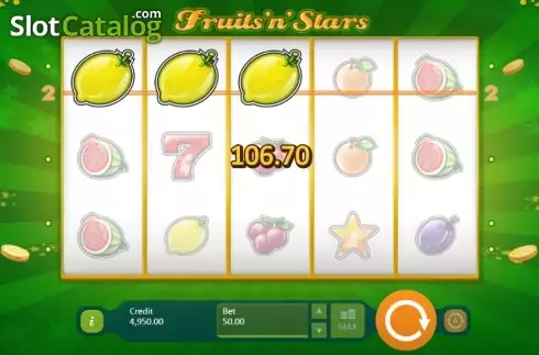Скрин5. Fruits and Stars (Playson) слот