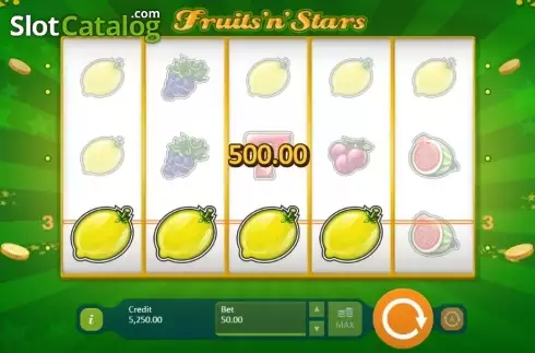 Скрин8. Fruits and Stars (Playson) слот