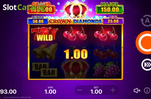 Скрин4. Crown and Diamonds: Hold and Win слот