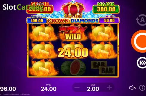 Скрин7. Crown and Diamonds: Hold and Win слот
