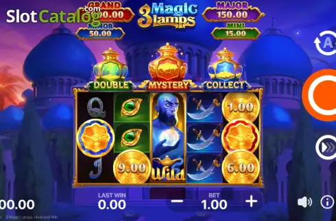 Скрин2. 3 Magic Lamps: Hold and Win слот
