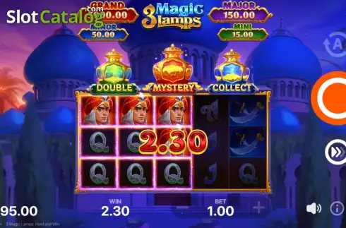 Скрин3. 3 Magic Lamps: Hold and Win слот
