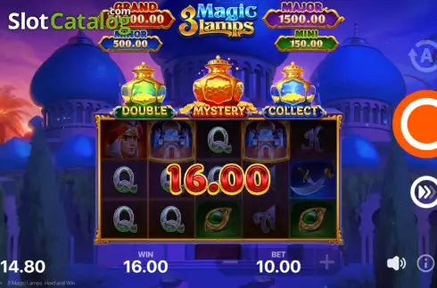 Скрин4. 3 Magic Lamps: Hold and Win слот