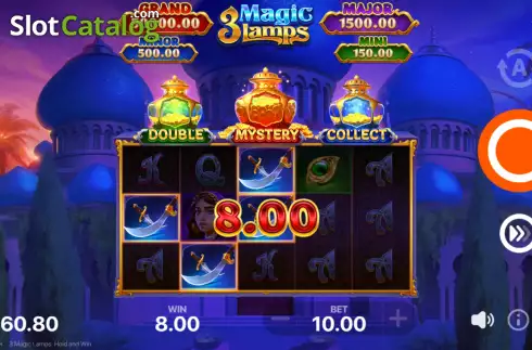 Скрин5. 3 Magic Lamps: Hold and Win слот
