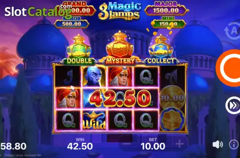 Скрин6. 3 Magic Lamps: Hold and Win слот