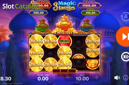 Скрин7. 3 Magic Lamps: Hold and Win слот