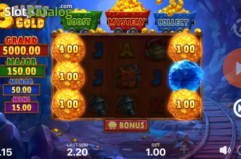 Скрин7. 3 Carts of Gold: Hold and Win слот