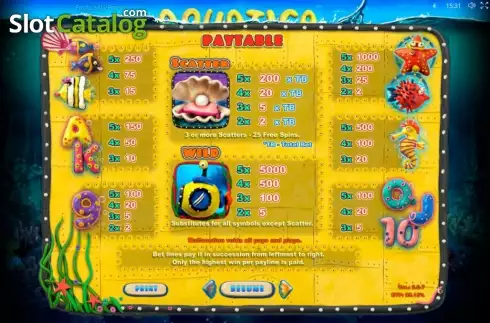 Скрин2. Aquatica слот