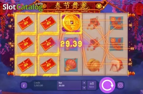 Скрин3. Dancing Dragon Spring Festival слот