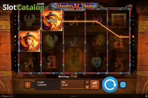 Скрин4. Treasures of Tombs Hidden Gold слот