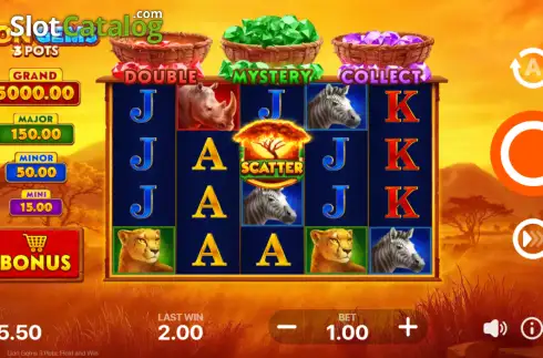 Скрин2. Lion Gems 3 Pots: Hold and Win слот