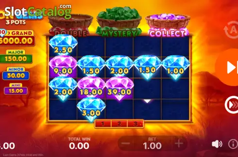 Скрин3. Lion Gems 3 Pots: Hold and Win слот