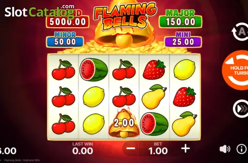 Скрин2. Flaming Bells слот
