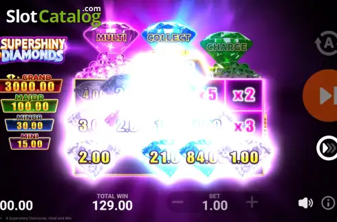 Скрин3. 4 Supershiny Diamonds слот