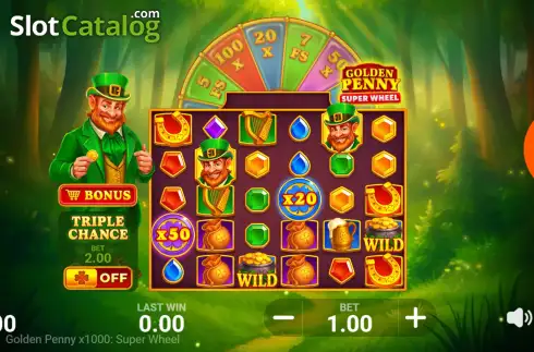 Скрин2. Golden Penny x1000: Super Wheel слот
