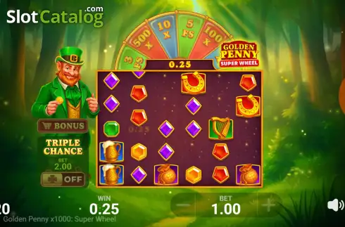 Скрин3. Golden Penny x1000: Super Wheel слот