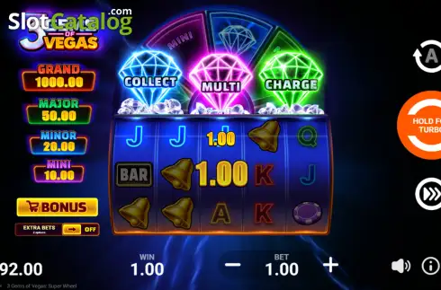 Скрин3. 3 Gems of Vegas Super Wheel слот