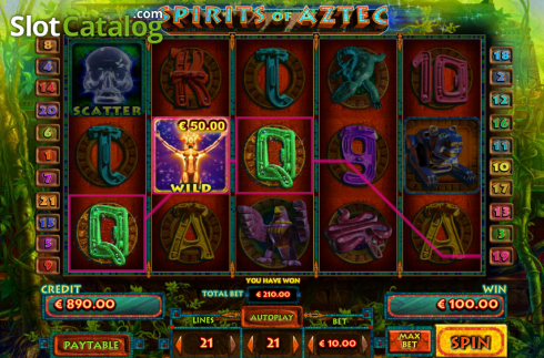 Скрин3. Spirit of Aztecs слот