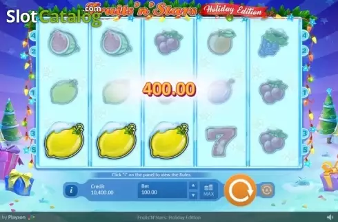 Скрин5. Fruits'N'Stars: Holiday Edition слот