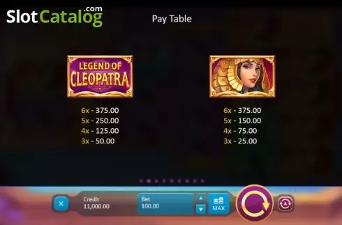 Скрин3. Legend of Cleopatra (Playson) слот