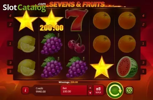 Скрин6. Sevens & Fruits слот