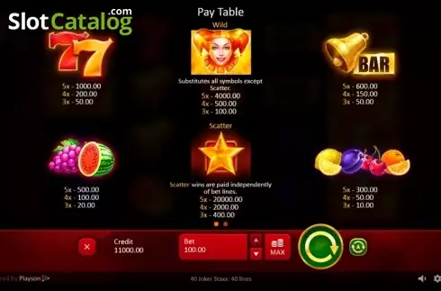 Скрин2. 40 Joker Staxx: 40 lines слот