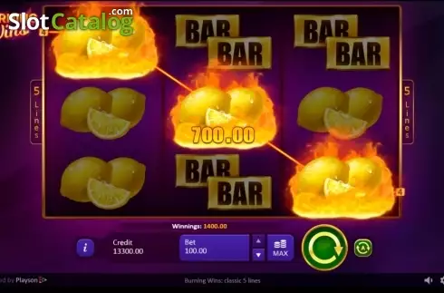 Скрин7. Burning Wins: classic 5 lines слот