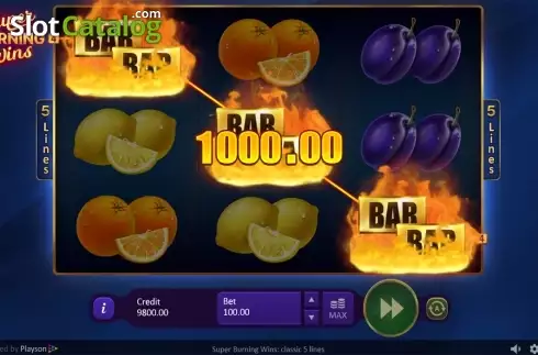 Скрин3. Super Burning Wins: classic 5 lines слот