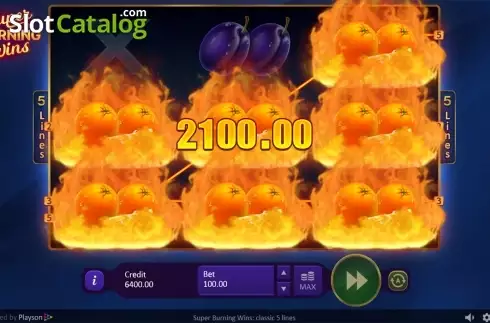 Скрин5. Super Burning Wins: classic 5 lines слот