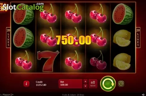 Скрин4. Fruits & Jokers: 20 Lines слот