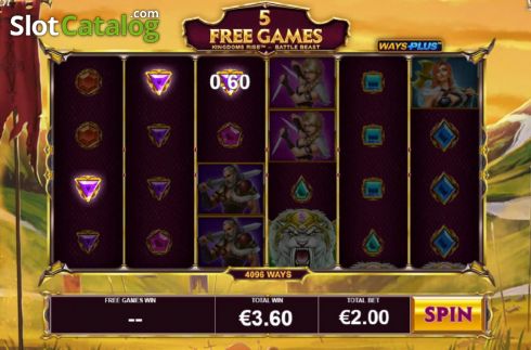 Скрин8. Kingdoms Rise Battle Beast слот