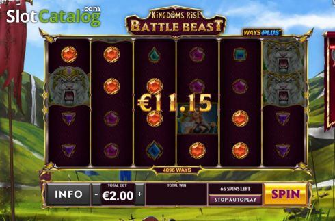 Скрин4. Kingdoms Rise Battle Beast слот
