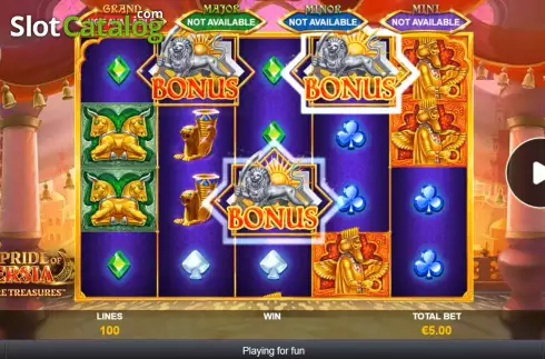 Скрин5. Pride of Persia Empire Treasures слот