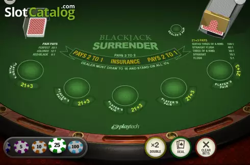 Скрин2. Blackjack Surrender (Playtech Origins) слот